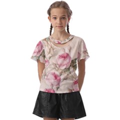 Roses-58 Kids  Front Cut Tee by nateshop