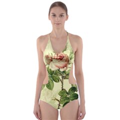 Roses-59 Cut-out One Piece Swimsuit by nateshop