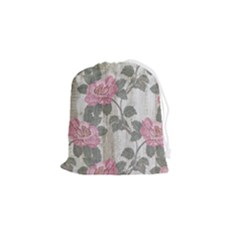 Roses-pink-elegan Drawstring Pouch (small) by nateshop