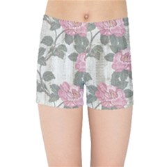 Roses-pink-elegan Kids  Sports Shorts by nateshop