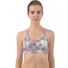 Roses-pink-elegan Back Web Sports Bra by nateshop