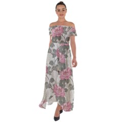 Roses-pink-elegan Off Shoulder Open Front Chiffon Dress by nateshop