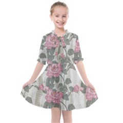 Roses-pink-elegan Kids  All Frills Chiffon Dress by nateshop