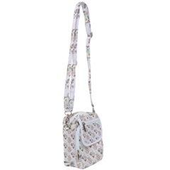 Roses-white Shoulder Strap Belt Bag