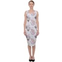 Roses-white Sleeveless Pencil Dress View1