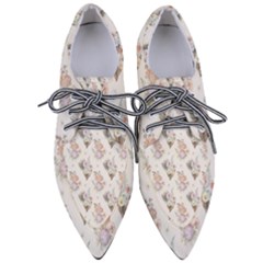 Roses-white Pointed Oxford Shoes by nateshop