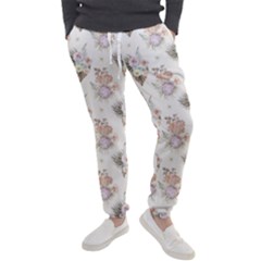 Roses-white Men s Jogger Sweatpants