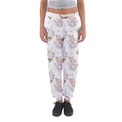 Roses-white Women s Jogger Sweatpants by nateshop