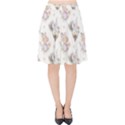 Roses-white Velvet High Waist Skirt View1