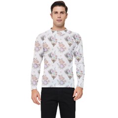 Roses-white Men s Long Sleeve Rash Guard by nateshop