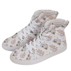 Roses-white Men s Hi-top Skate Sneakers by nateshop