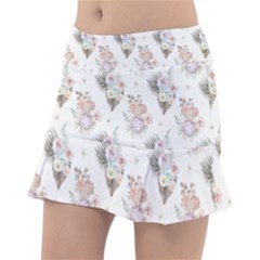 Roses-white Classic Tennis Skirt by nateshop