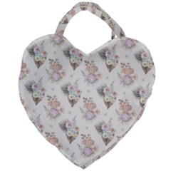 Roses-white Giant Heart Shaped Tote by nateshop