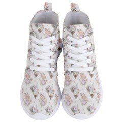 Roses-white Women s Lightweight High Top Sneakers by nateshop