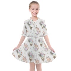 Roses-white Kids  All Frills Chiffon Dress by nateshop