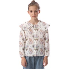 Roses-white Kids  Peter Pan Collar Blouse by nateshop