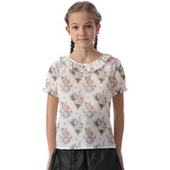 Roses-white Kids  Frill Chiffon Blouse by nateshop