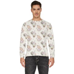 Roses-white Men s Fleece Sweatshirt by nateshop