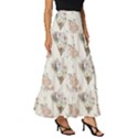 Roses-white Tiered Ruffle Maxi Skirt View3