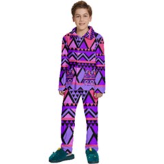 Seamless-181 Kids  Long Sleeve Velvet Pajamas Set by nateshop