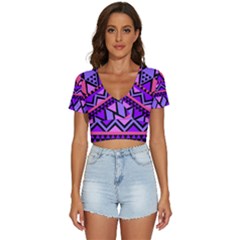 Seamless-181 V-neck Crop Top by nateshop