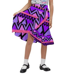 Seamless-181 Kids  Ruffle Flared Wrap Midi Skirt by nateshop