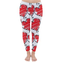 Seamless-heart-red Classic Winter Leggings by nateshop