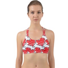 Seamless-heart-red Back Web Sports Bra by nateshop