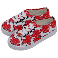 Seamless-heart-red Kids  Classic Low Top Sneakers by nateshop