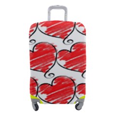 Seamless-heart-red Luggage Cover (small) by nateshop