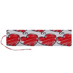 Seamless-heart-red Roll Up Canvas Pencil Holder (l) by nateshop