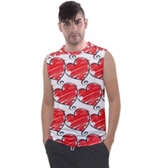 Seamless-heart-red Men s Regular Tank Top