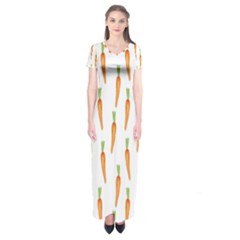 Carrot Short Sleeve Maxi Dress by SychEva