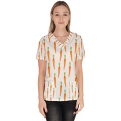 Carrot Women s V-neck Scrub Top by SychEva