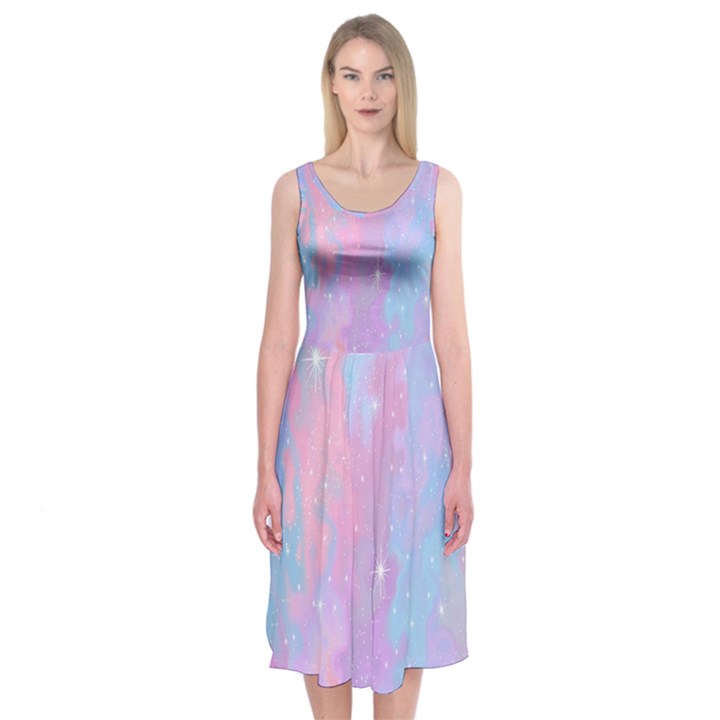 Space-25 Midi Sleeveless Dress