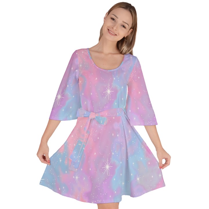 Space-25 Velour Kimono Dress