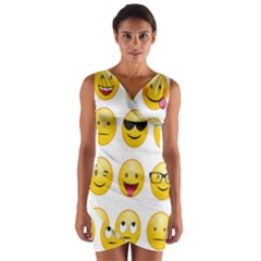 Smilie 123 Wrap Front Bodycon Dress by nateshop