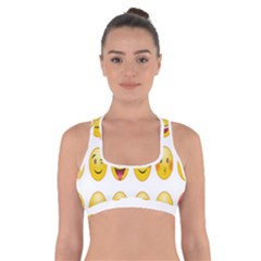 Smilie 123 Cross Back Sports Bra by nateshop