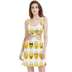 Smilie 123 Velour Cutout Dress by nateshop