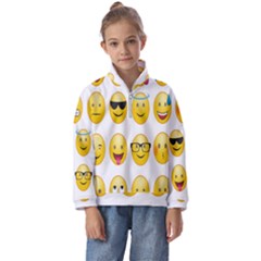 Smilie 123 Kids  Half Zip Hoodie by nateshop