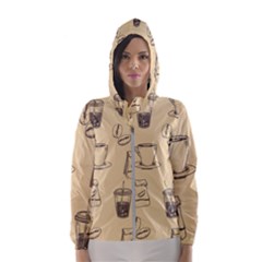 Coffee-56 Women s Hooded Windbreaker by nateshop