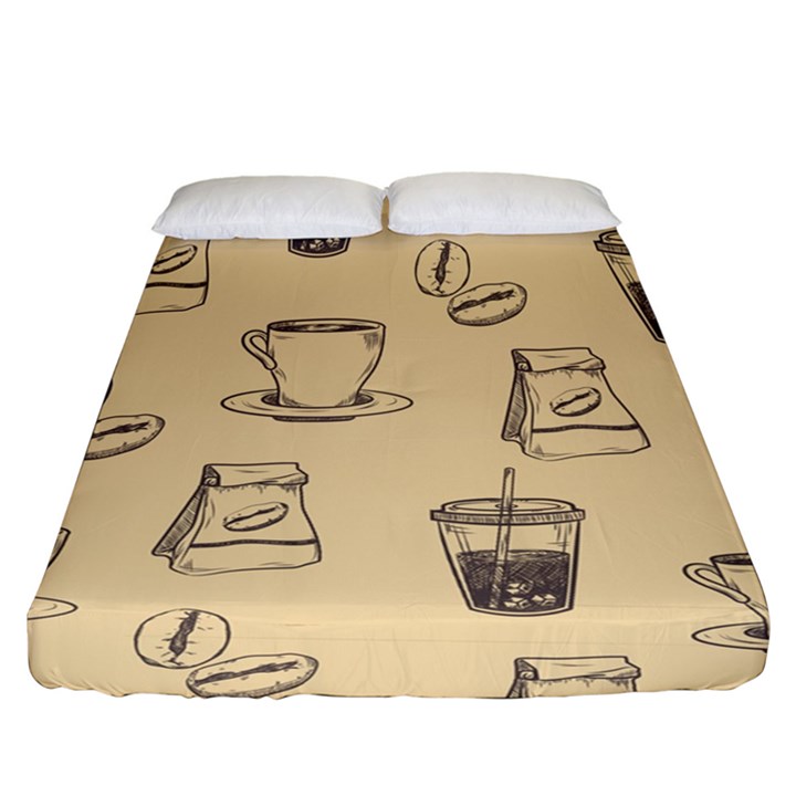 Coffee-56 Fitted Sheet (California King Size)