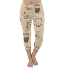 Coffee-56 Capri Winter Leggings  by nateshop