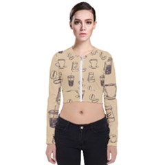 Coffee-56 Long Sleeve Zip Up Bomber Jacket by nateshop