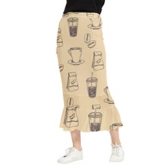 Coffee-56 Maxi Fishtail Chiffon Skirt by nateshop