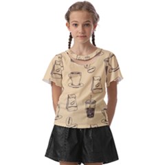 Coffee-56 Kids  Front Cut Tee by nateshop