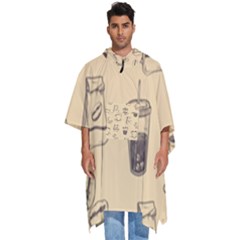 Coffee-56 Men s Hooded Rain Ponchos by nateshop