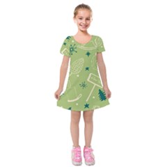 Angel-1 Kids  Short Sleeve Velvet Dress by nateshop