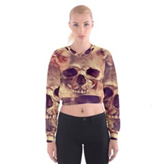 Day-of-the-dead Cropped Sweatshirt by nateshop