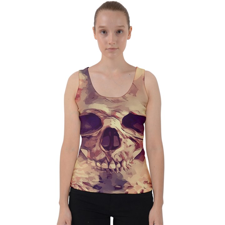 Day-of-the-dead Velvet Tank Top